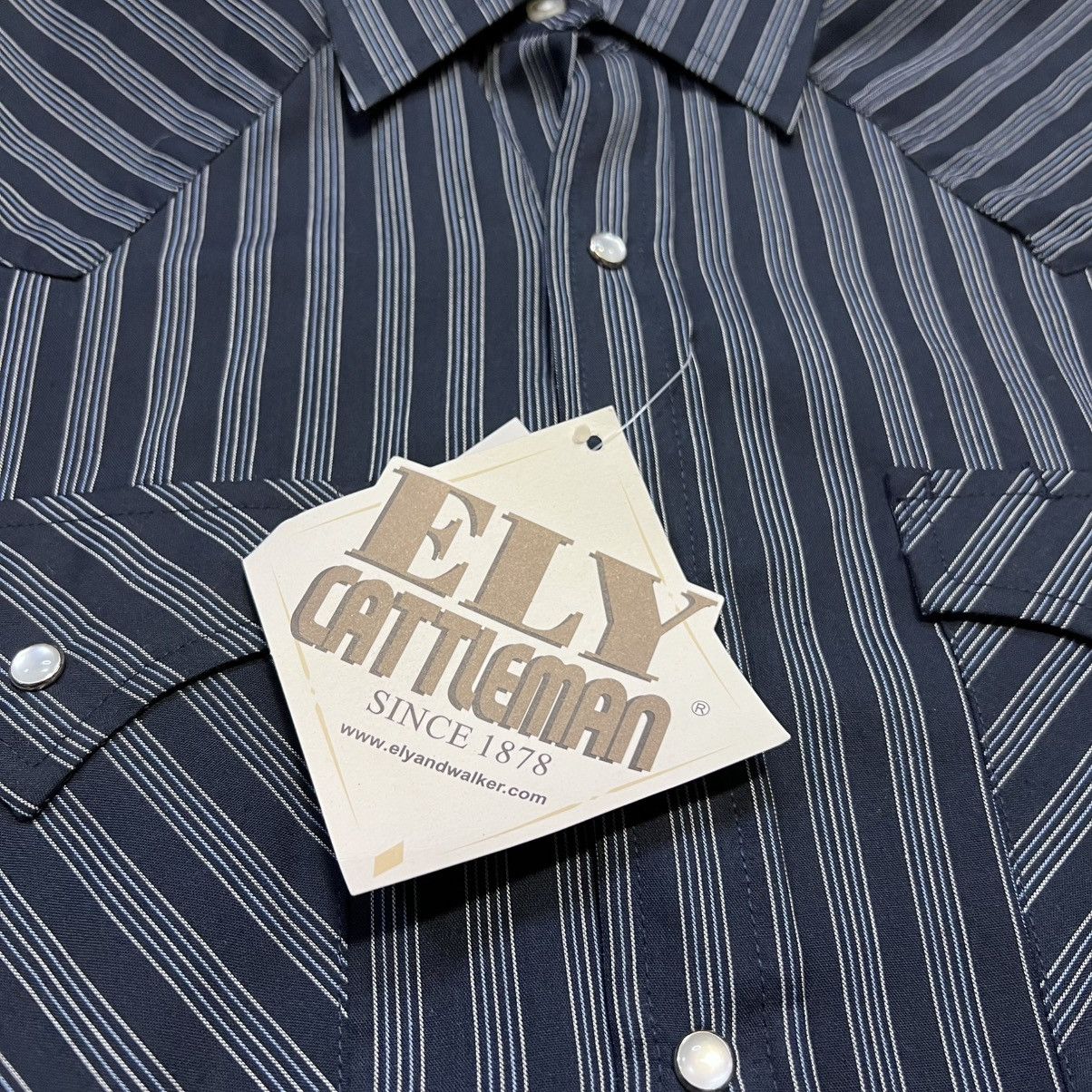 Wrangler Vintage Ely Cattleman Pearl Snap Button Up Shirt Striped Size US M / EU 48-50 / 2 - 4 Thumbnail