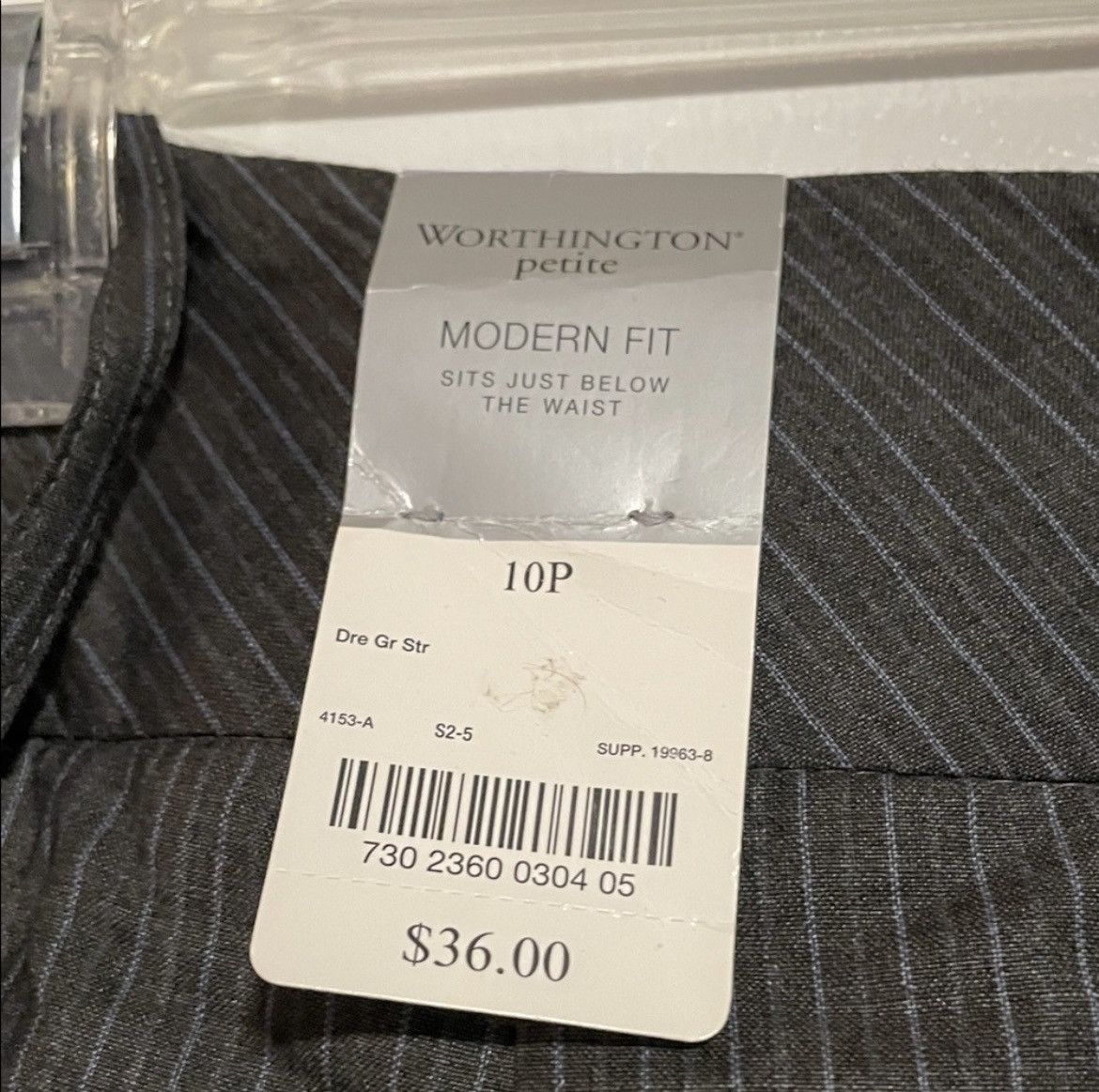 Worthington Worthington Gray Pinstripe Pants Size 32" / US 10 / IT 46 - 6 Thumbnail