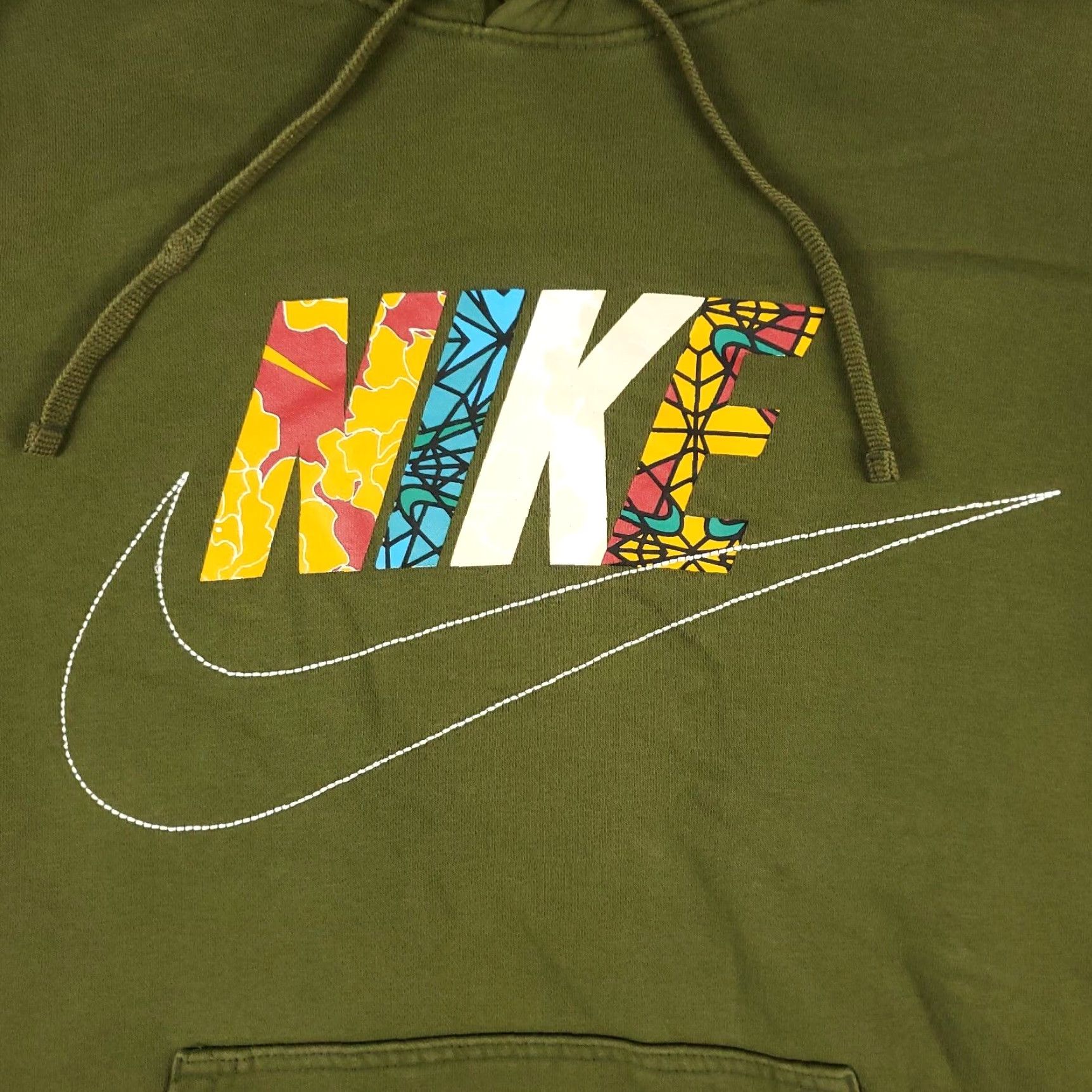 Nike VINTAGE Nike Mens Small Green Logo Pullover Hoodie Casual Sweatshirt All Seasons Size US S / EU 44-46 / 1 - 2 Thumbnail