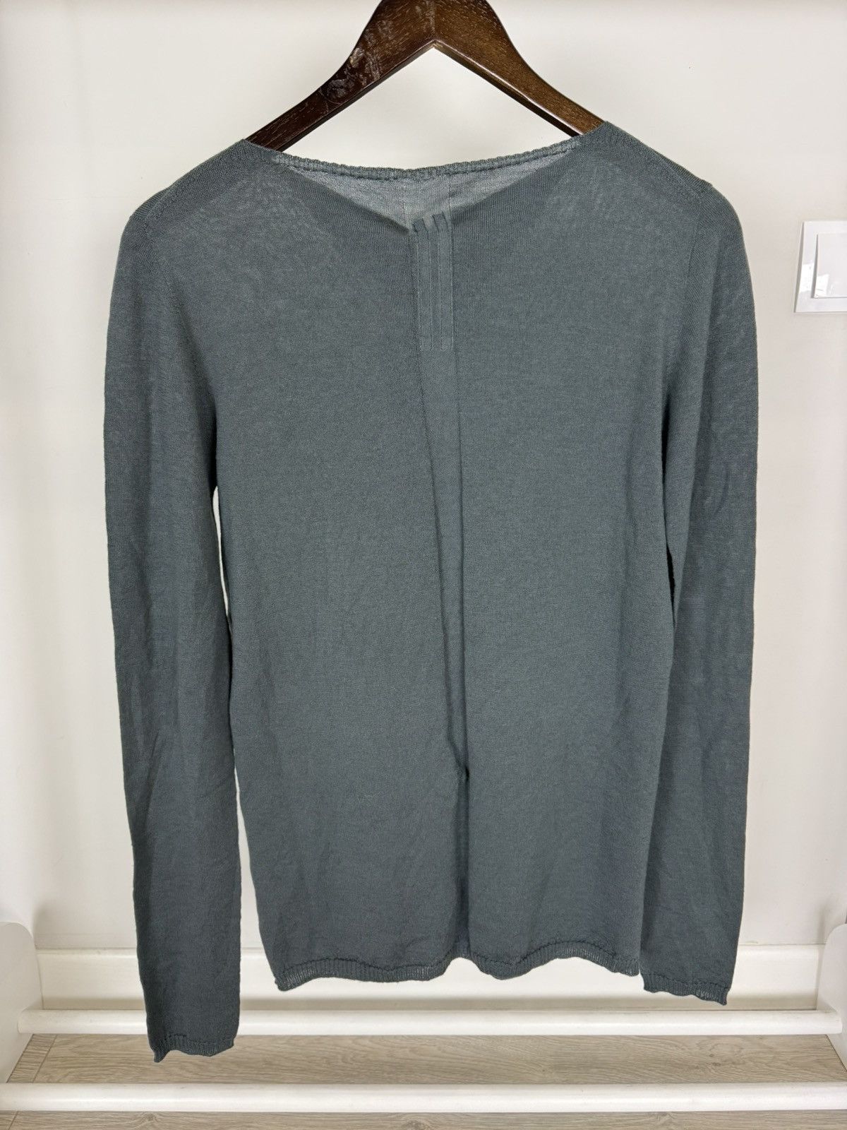 Rick Owens Rick Owens Strobe Column Knit Sweater Teal Size L / US 10 / IT 46 - 6 Thumbnail