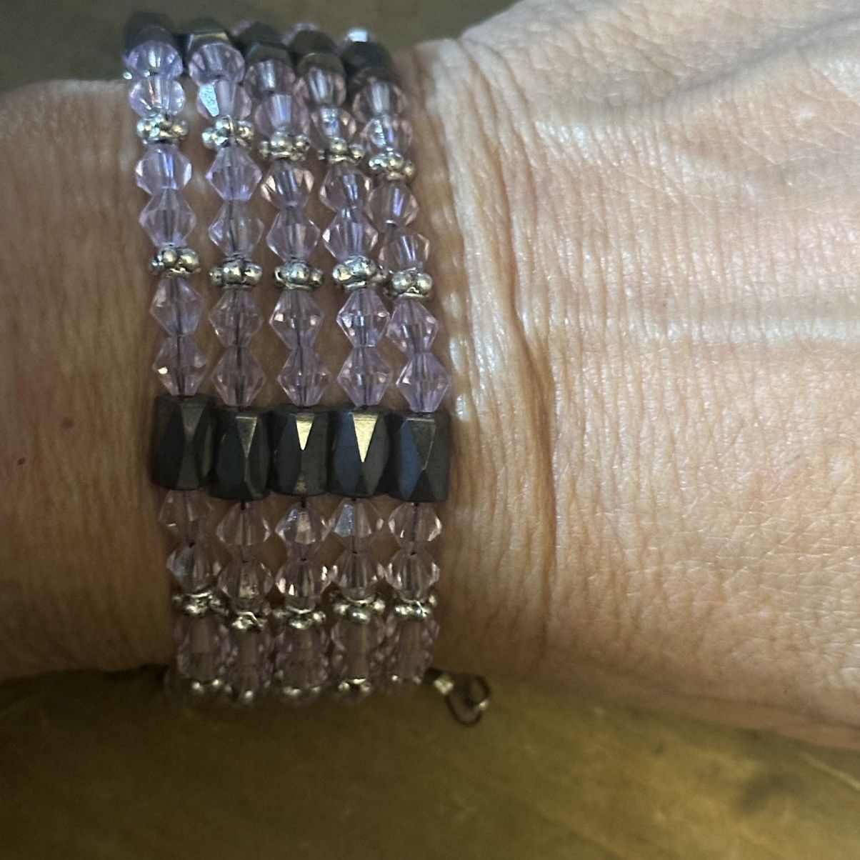Other Magnetic hematite and purple bead wrap bracelet Size ONE SIZE - 3 Thumbnail