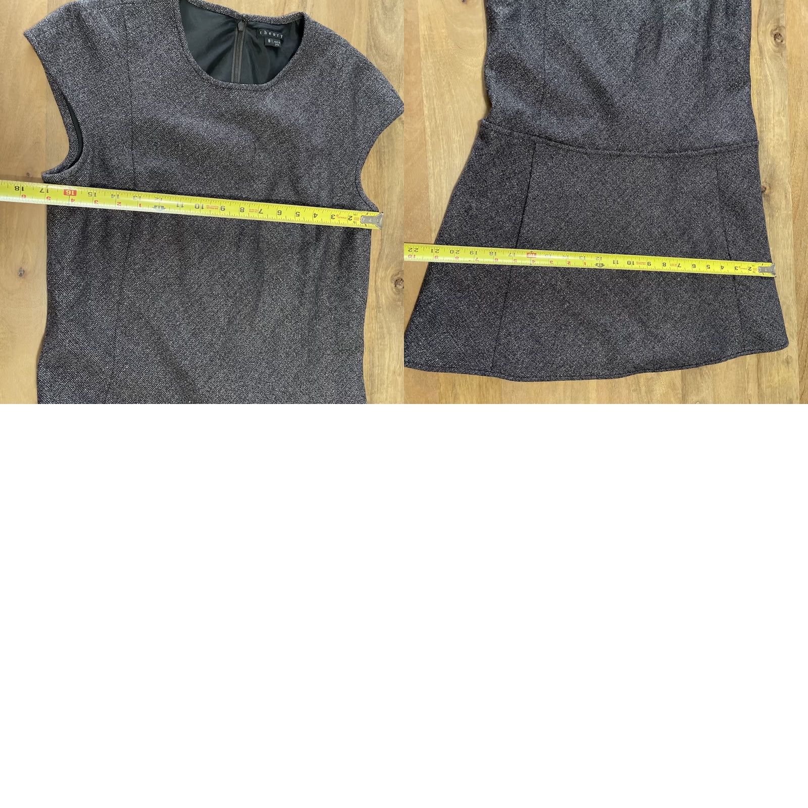 Theory Theory Harlequin Gray Wool Drop Waist Tweed Shift Dress Size 8 Women Size M / US 6-8 / IT 42-44 - 8 Thumbnail