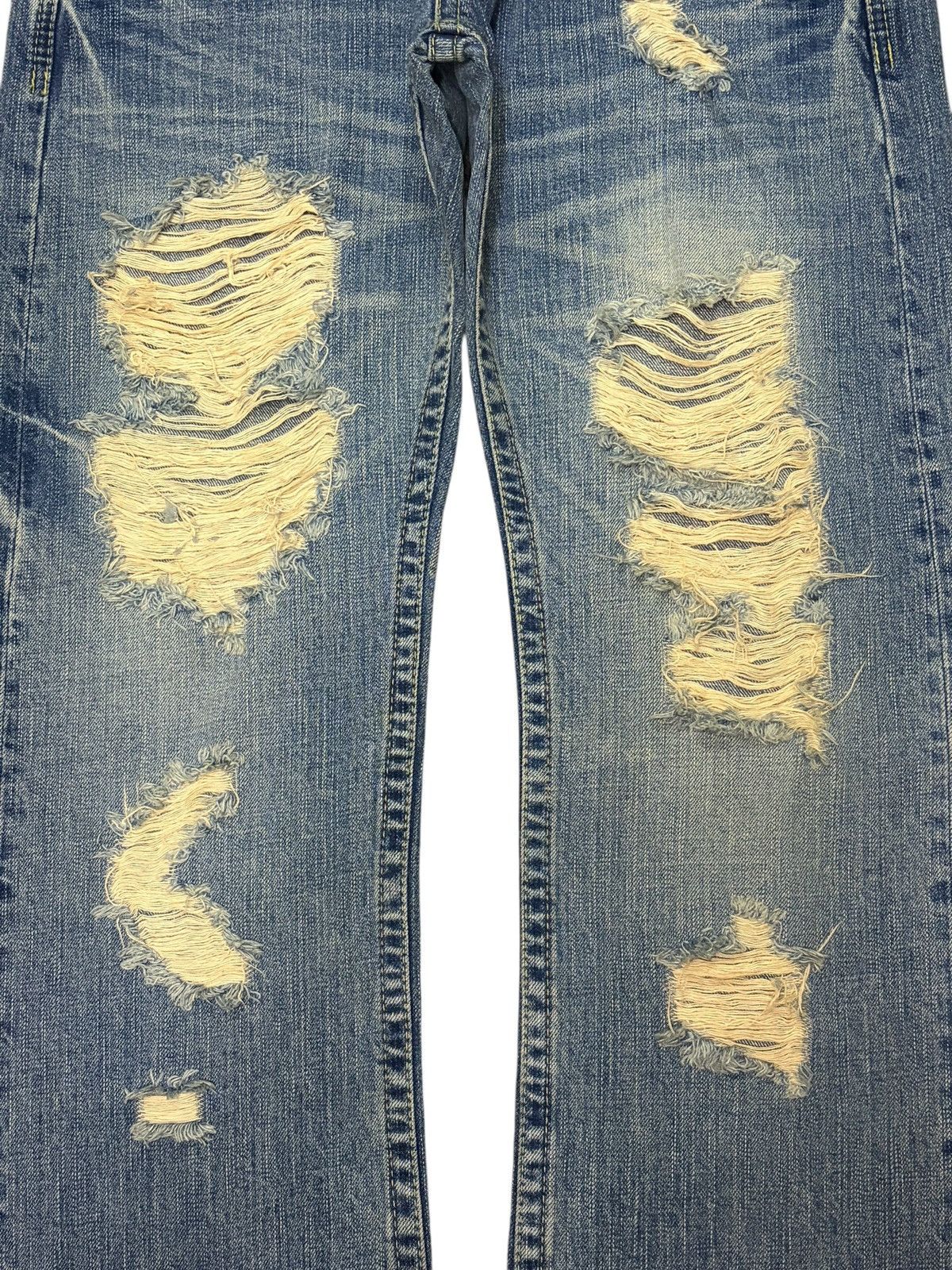 Edwin Vintage Japanese Brand Rusty Wash Distress Loose Jeans Size 32" / US 10 / IT 46 - 3 Thumbnail