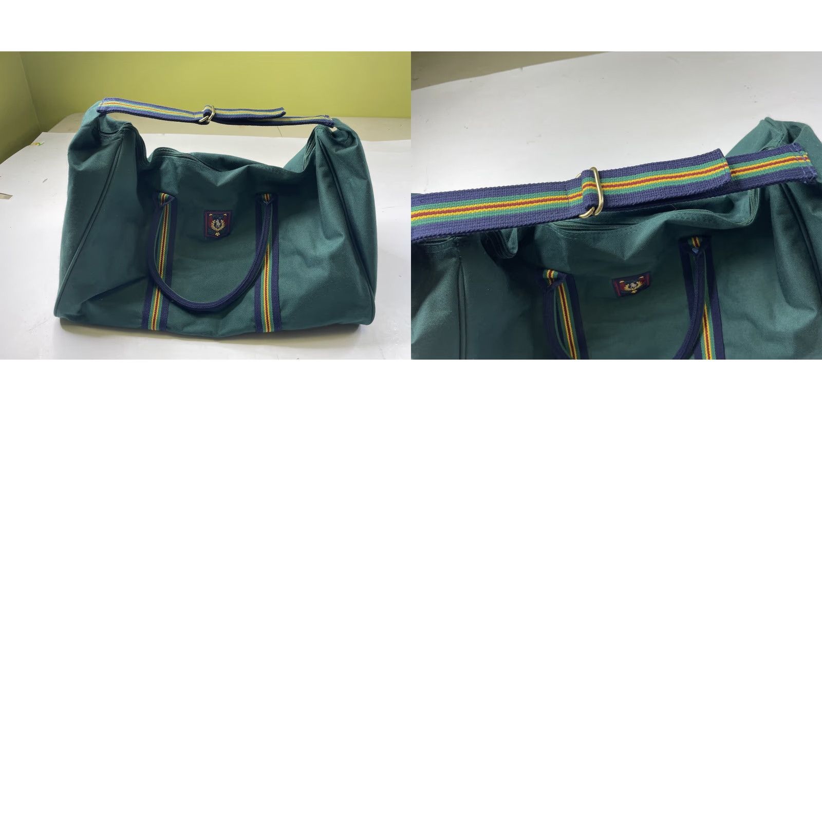 Polo Ralph Lauren VINTAGE Polo Ralph Lauren Duffle Bag Unisex Adults Large Green Canvas Logo Buckle Strap 90s Classic Travel Size US L / EU 52-54 / 3 - 8 Thumbnail