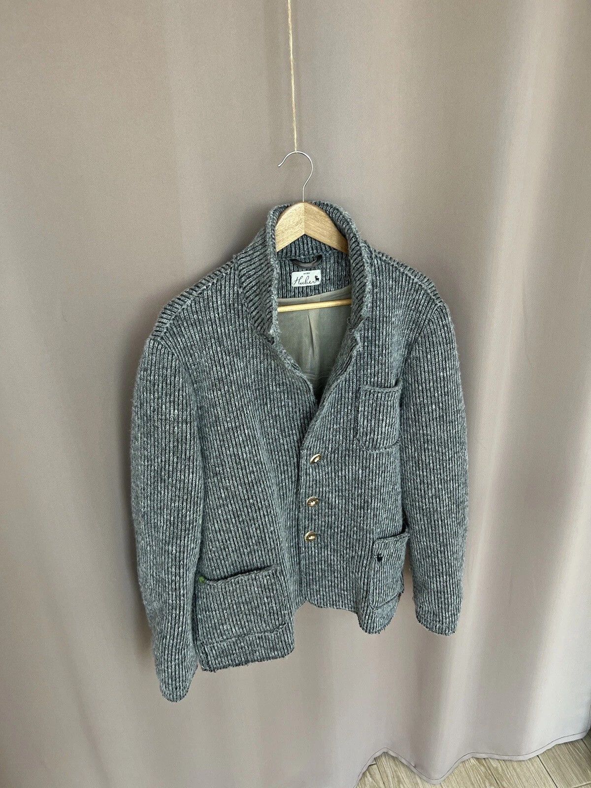 Other Huber Wool Knit Cardigan Mens Size 56 or L Heavy Sweater Size US L / EU 52-54 / 3 - 5 Thumbnail