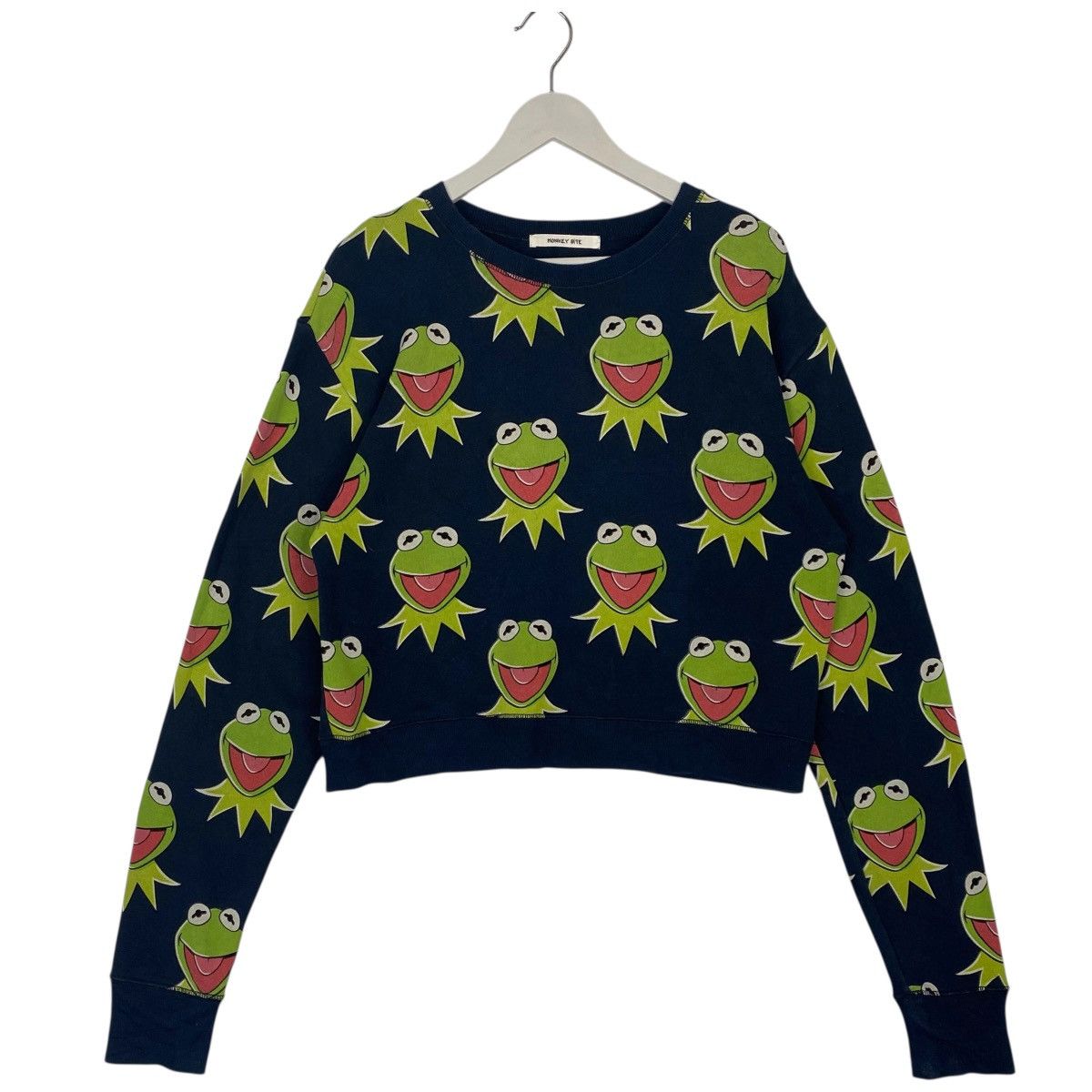 Other Vintage Monkey Bite Kermet the Frog Cropped Sweatshirt Size US S / EU 44-46 / 1 - 1 Thumbnail