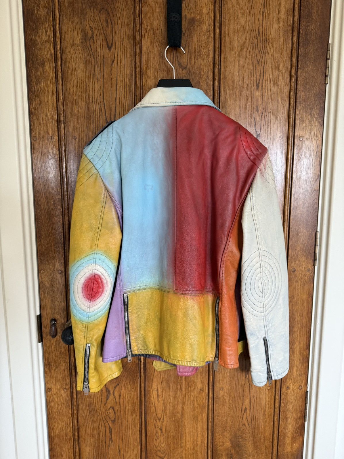 Celine $6.4k FW21 Celine multicolour leather biker jacket couture Size US L / EU 52-54 / 3 - 19 Thumbnail