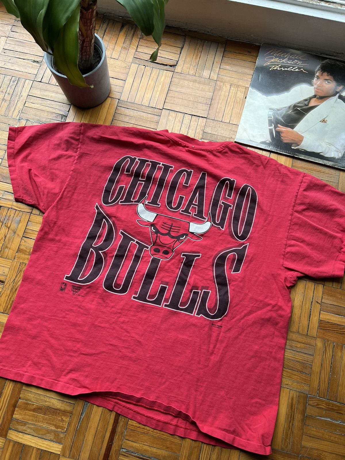 NBA × Vintage 1994 NBAP Bulls Logo Collegiate Single Stitch Team Hanes Tee Size US L / EU 52-54 / 3 - 1 Thumbnail