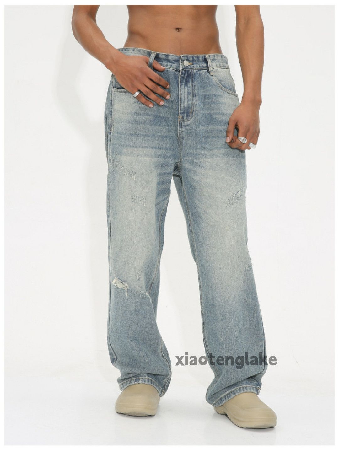 Jean × Vintage y2k washed faded cleanfit yuppie loose baggy jeans Size US 30 / EU 46 - 1 Thumbnail