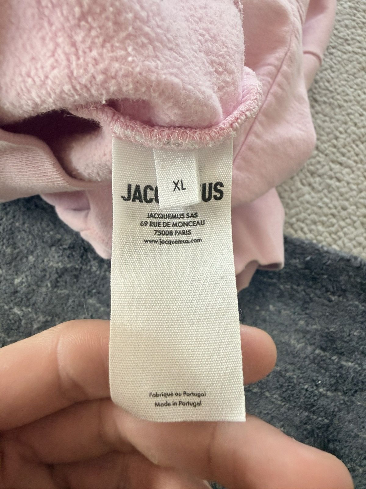Jacquemus JACQUEMUS “ Le hoodie Noeud” Bow logo hoodie pink Size US XL / EU 56 / 4 - 7 Thumbnail