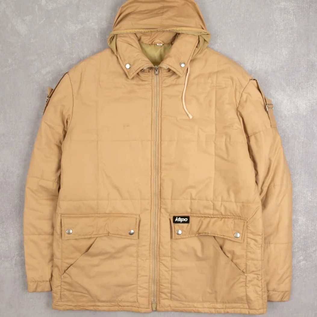 Vintage VINTAGE 90s Puffer Down Ski Jacket L Women's Beige Outdoor Pullover Size L / US 10 / IT 46 - 3 Thumbnail