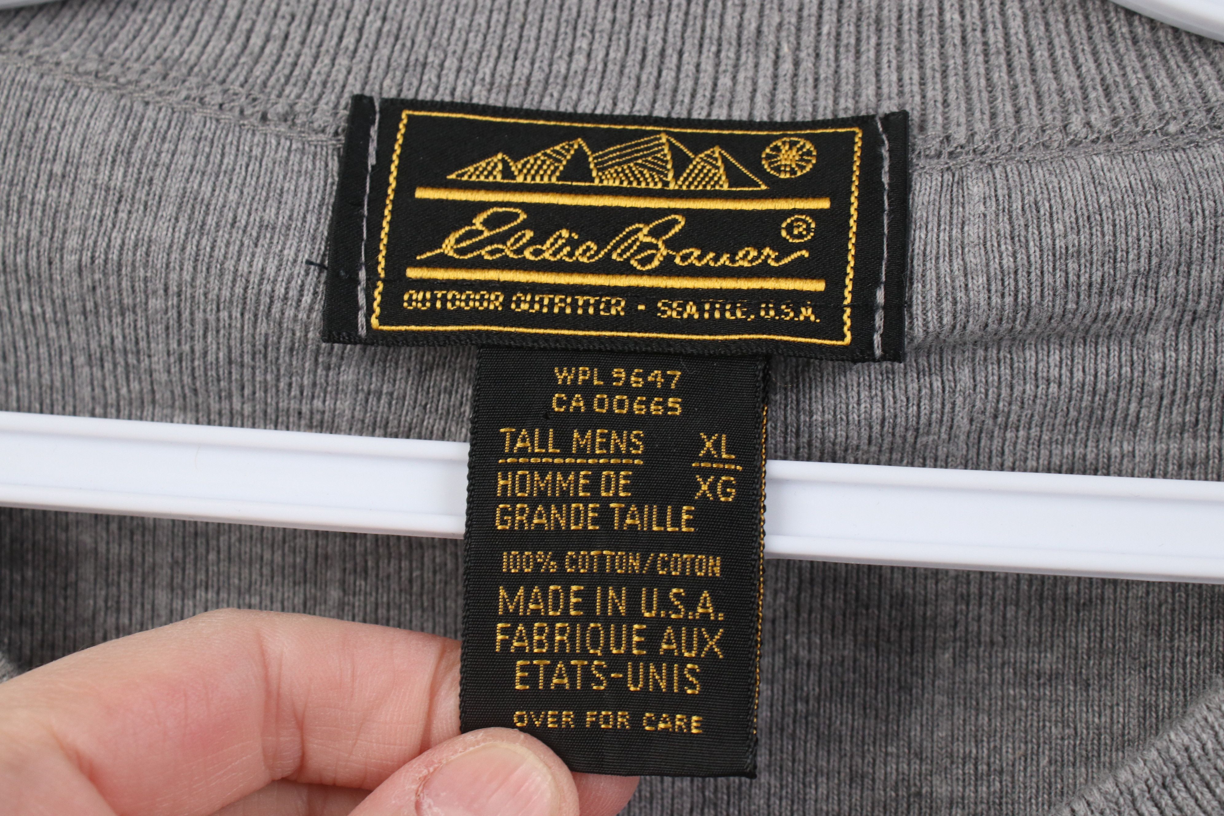 Eddie Bauer Vintage 90s Eddie Bauer Knit Long Sleeve Henley T-Shirt USA Size US XL / EU 56 / 4 - 5 Thumbnail