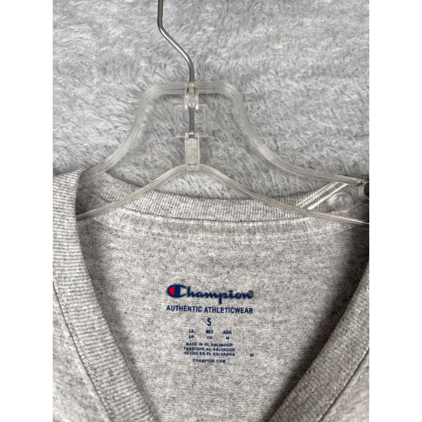 Champion Champion Shirt Men Adult Small Gray Long Sleeve Crew Neck Cotton Blend NEW NO TAGS Size US S / EU 44-46 / 1 - 7 Thumbnail