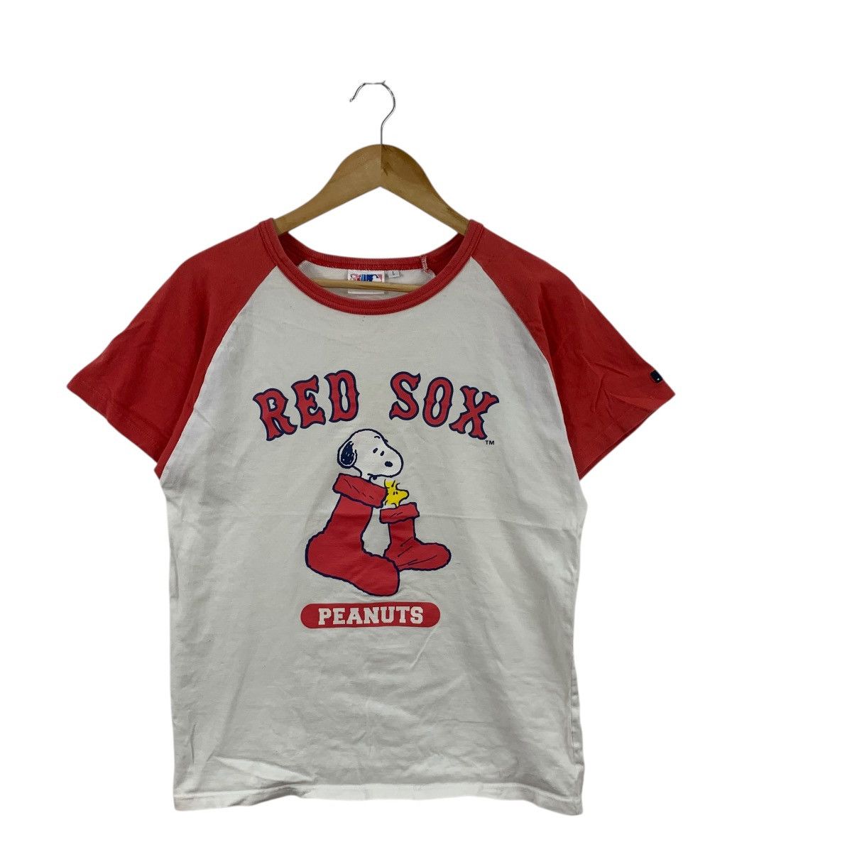 MLB MLB x PEANUTS Boston Red Sox Snoopy Tee Shirt Top Baseball Size L / US 10 / IT 46 - 3 Thumbnail