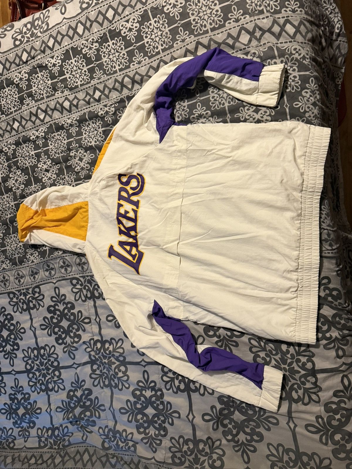 NBA White Lakers Windbreaker Size US L / EU 52-54 / 3 - 2 Thumbnail
