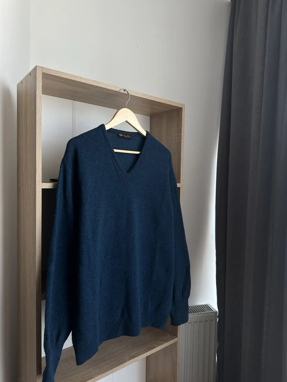 Loro Piana × Vintage Vintage Loro Piana Woll Blue Sweater Size US M / EU 48-50 / 2 - 1 Thumbnail