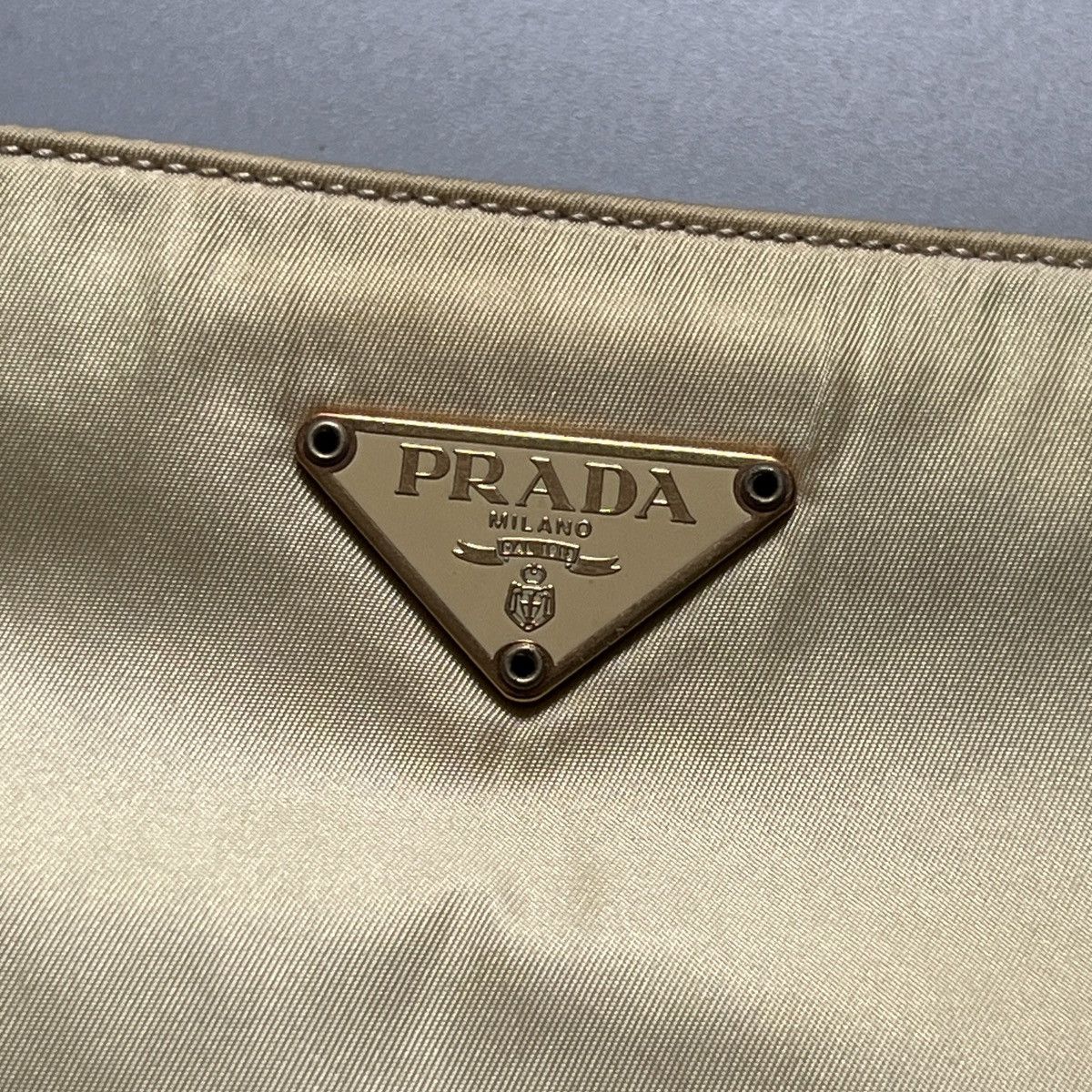 Prada Authentic Vintage Prada Tessuto "Champagne" Handbag Size ONE SIZE - 2 Thumbnail
