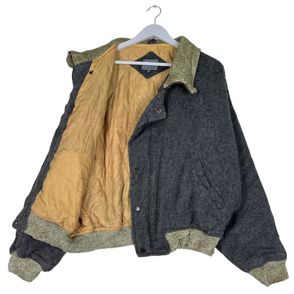 Japanese Brand 🔥 R & L INSPIRE BY ISSEY MIYAKE WOOL BOMBER JACKET Size US L / EU 52-54 / 3 - 9 Thumbnail