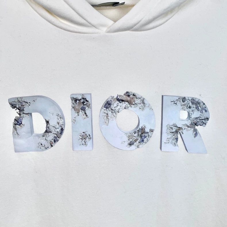 Dior Dior Size 12 Co-branded white pattern printed cotton hooded Size US XXS / EU 40 - 4 Thumbnail