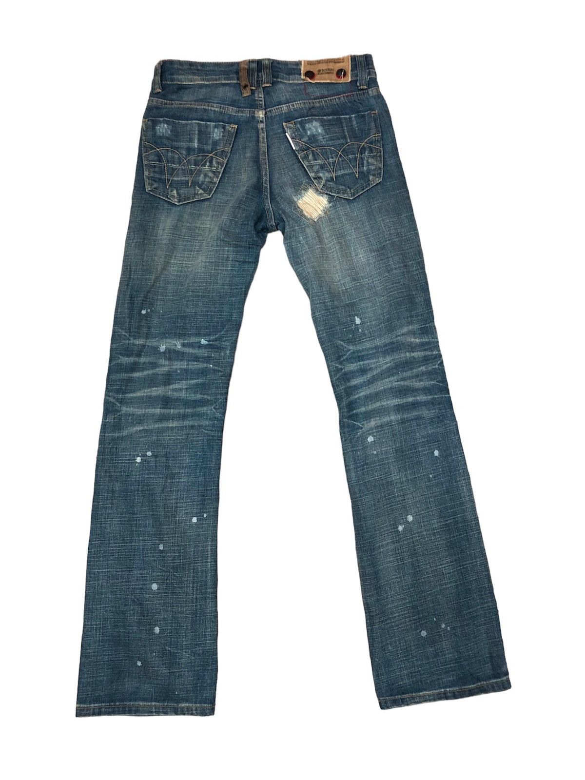 If Six Was Nine Distressed denim punk Japanese very rare Size US 33 - 2 Thumbnail