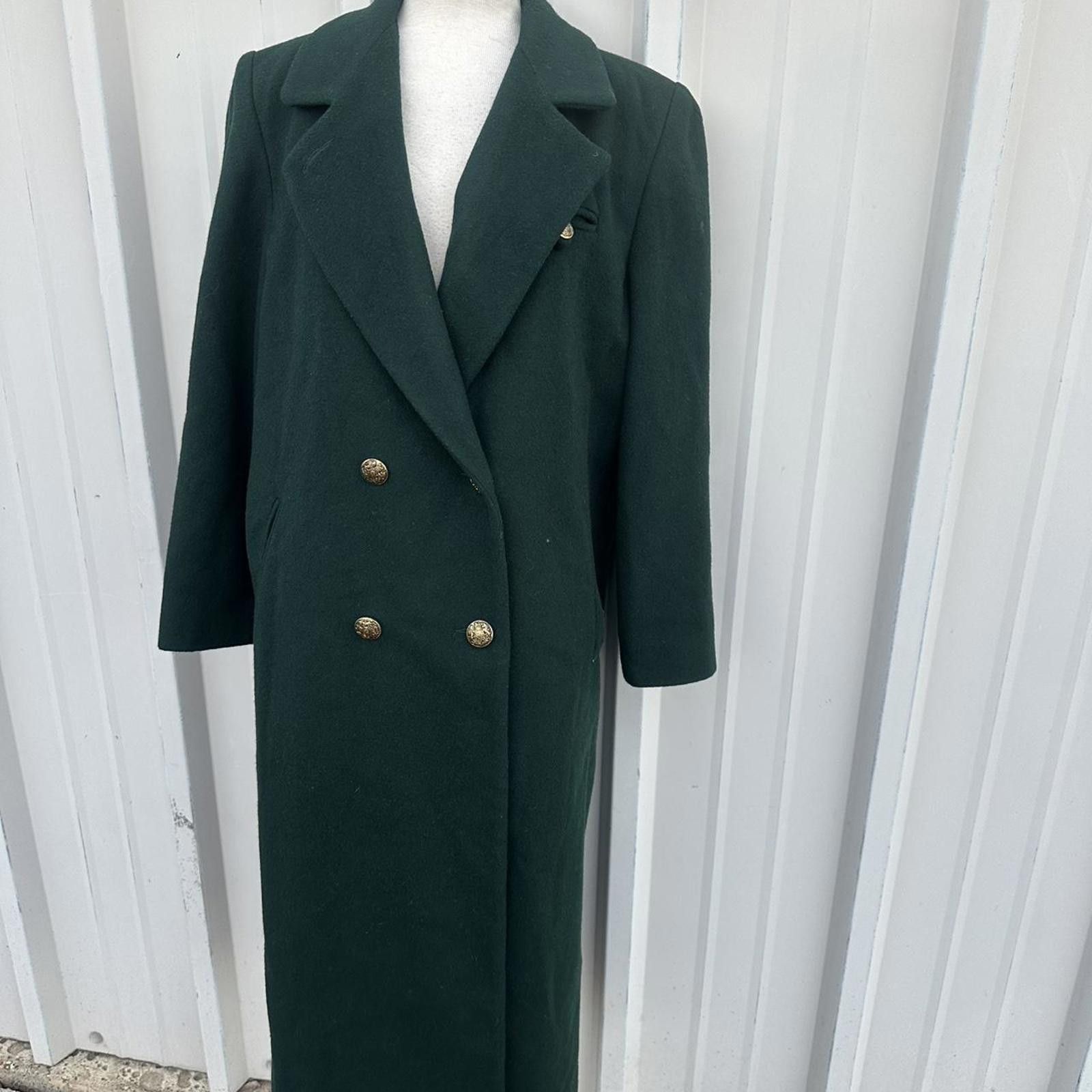Worthington Green vintage wool peacoat wintercoats Size L / US 10 / IT 46 - 1 Thumbnail