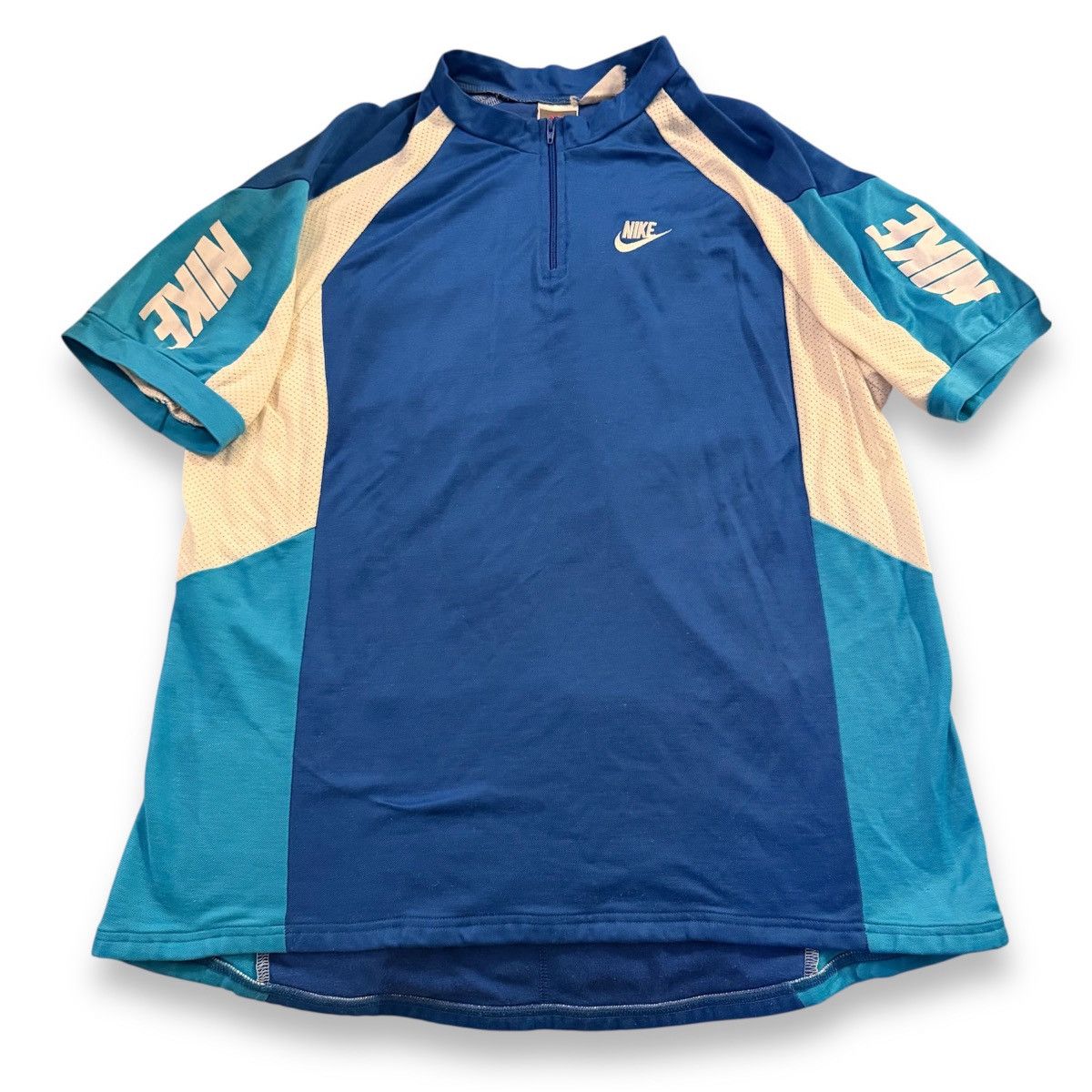 Nike Vintage Nike 80s Cycling Jersey Blue White Size US L / EU 52-54 / 3 - 1 Thumbnail