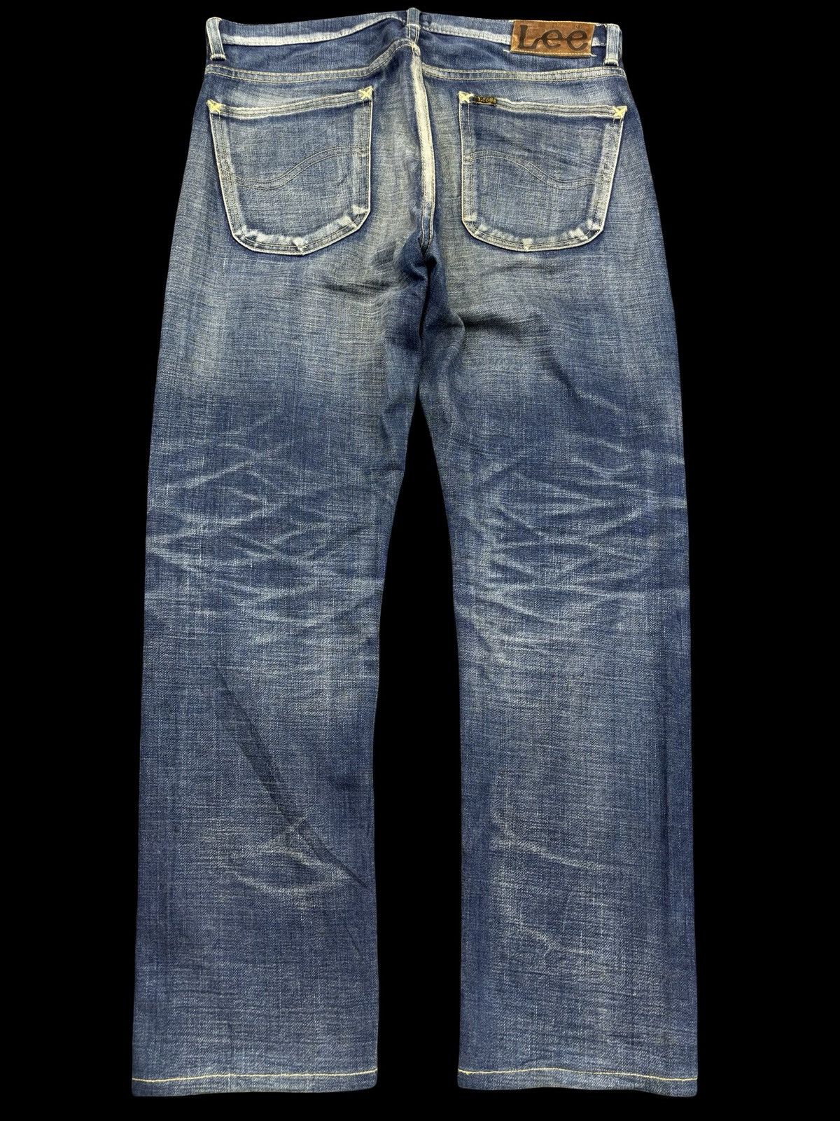 Lee Lee 101 Crazy Fades Yellow Selvedge Denim F788 Size US 35 - 2 Thumbnail