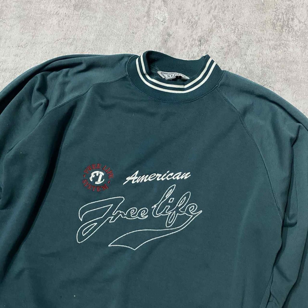 Other Green and white vintage American Free Life sweatshirt Size US L / EU 52-54 / 3 - 2 Thumbnail