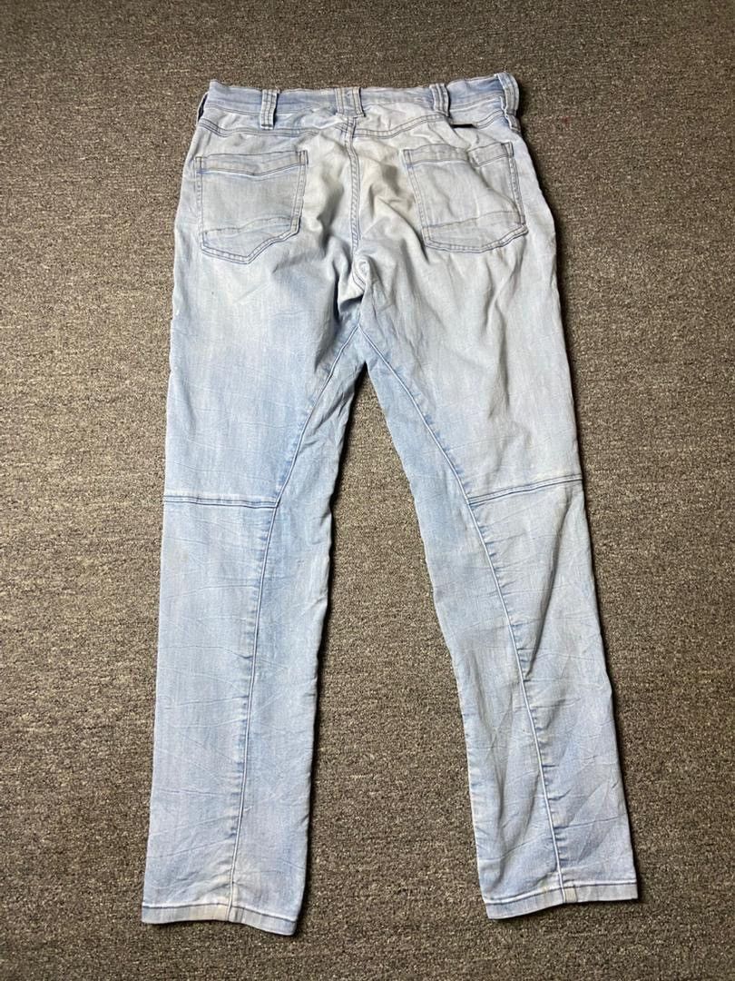 Japanese Brand Cordura Heavy Duty Double Knee Jeans (175) Size US 33 - 2 Thumbnail
