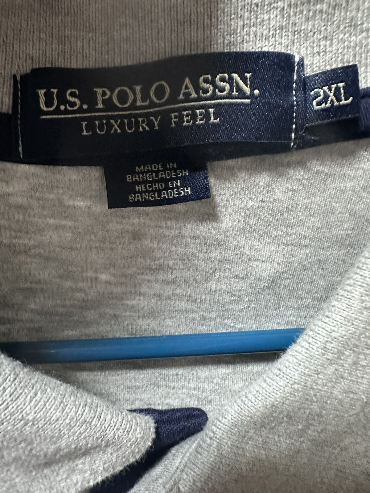 U.S. Polo Assn. U.S. Polo Assn. Men's Interlock Polo Gray Shirt Size US XXL / EU 58 / 5 - 6 Thumbnail