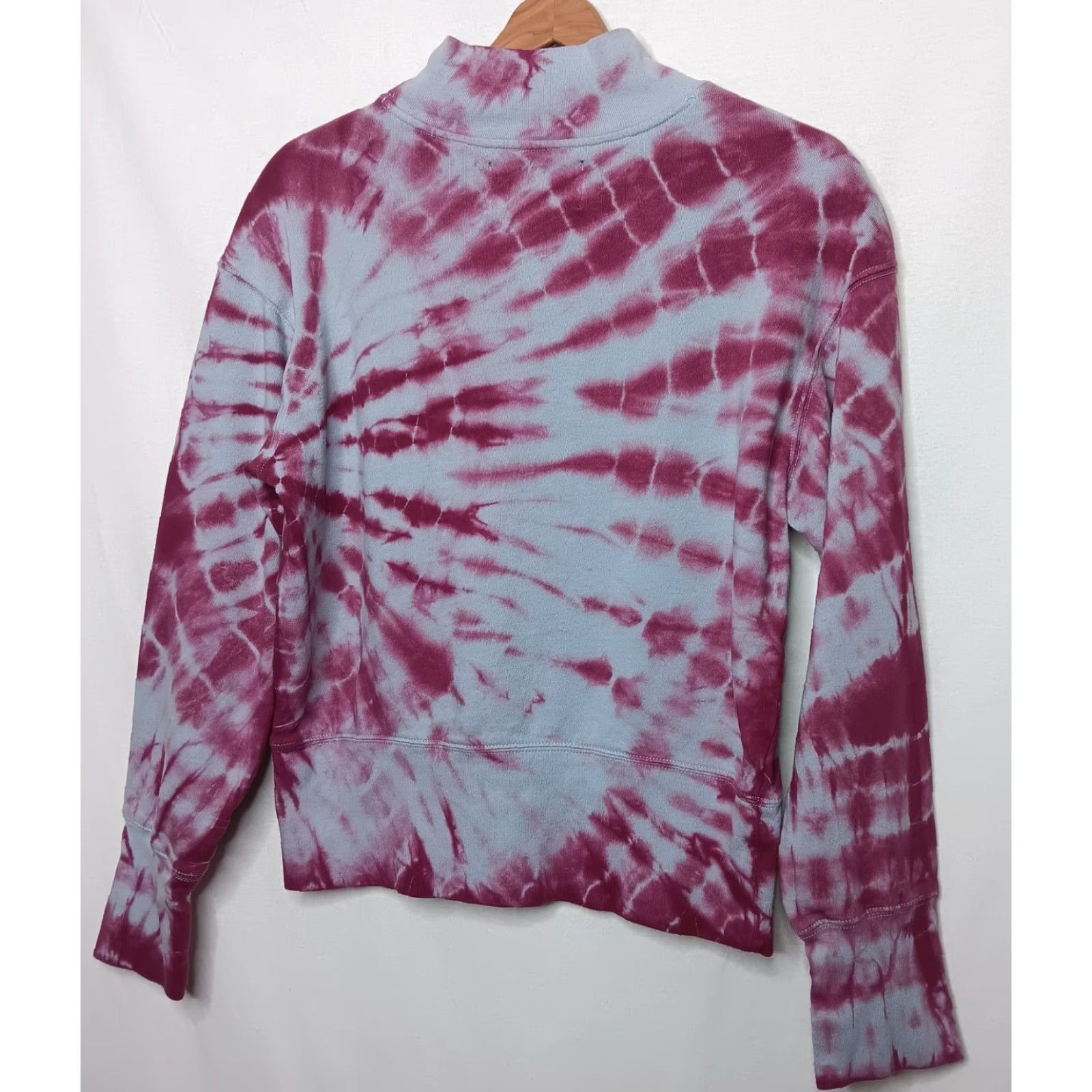 Calvin Klein Calvin Klein Jeans Sweatshirt M Tie Dye Purple Mock Neck Cropped Hippie Boho Knit 100% Cotton Pullover Women Size M / US 6-8 / IT 42-44 - 2 Thumbnail