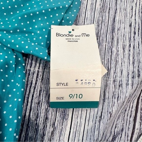 Vintage Vintage 90’s Teal Polka Dot Belted Dress “Blondie and Me” NW Size M / US 6-8 / IT 42-44 - 5 Thumbnail