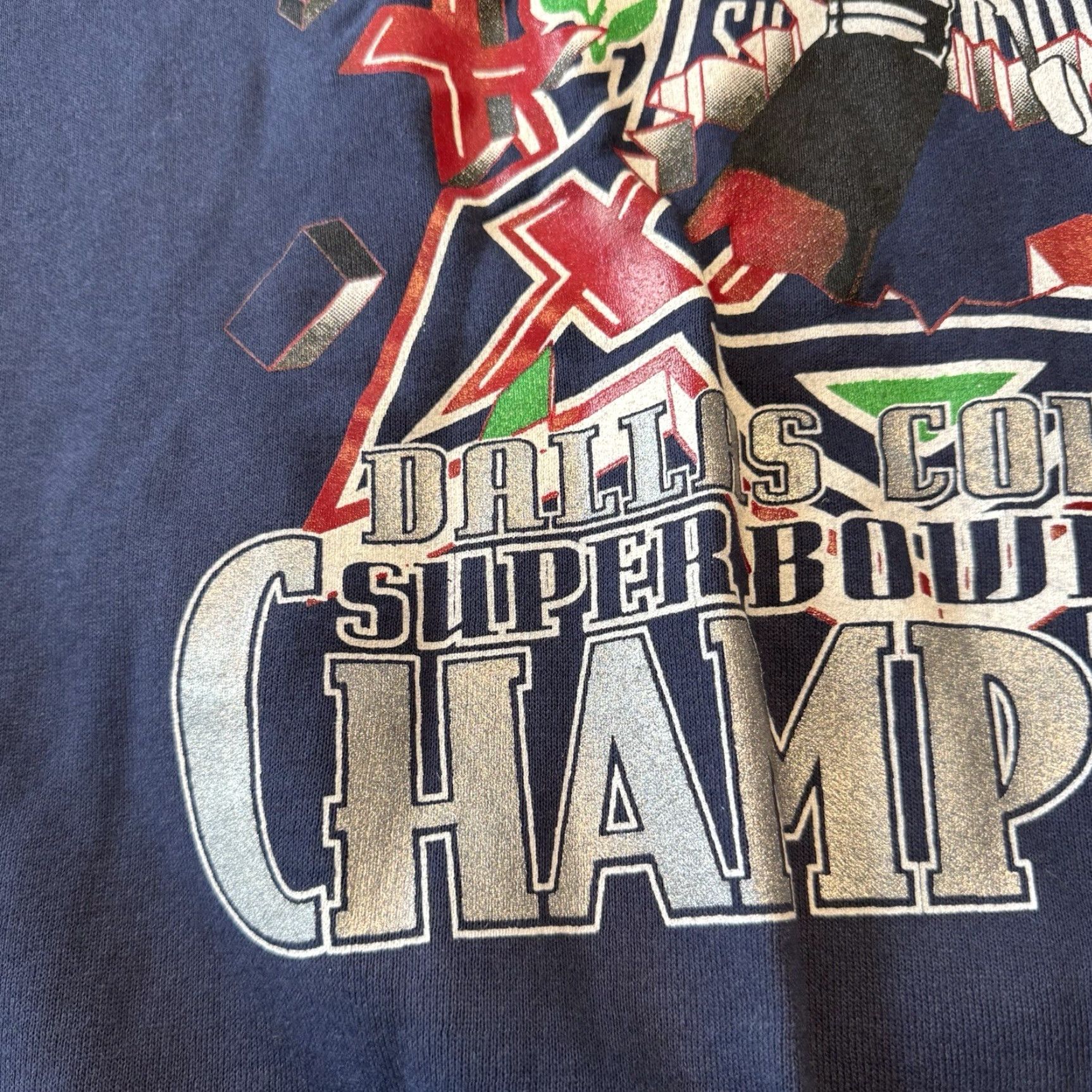 Nutmeg VINTAGE Nutmeg Cowboys XXVII Sweatshirt Mens XL Blue 90s Graphic Print Pullover NWT Size US XL / EU 56 / 4 - 3 Thumbnail