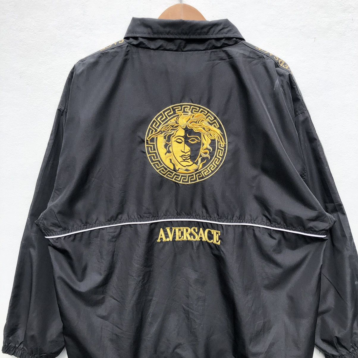 Versace × Vintage Vintage A.Versace Embroidery Logo Back Hit Jacket Size US L / EU 52-54 / 3 - 8 Thumbnail