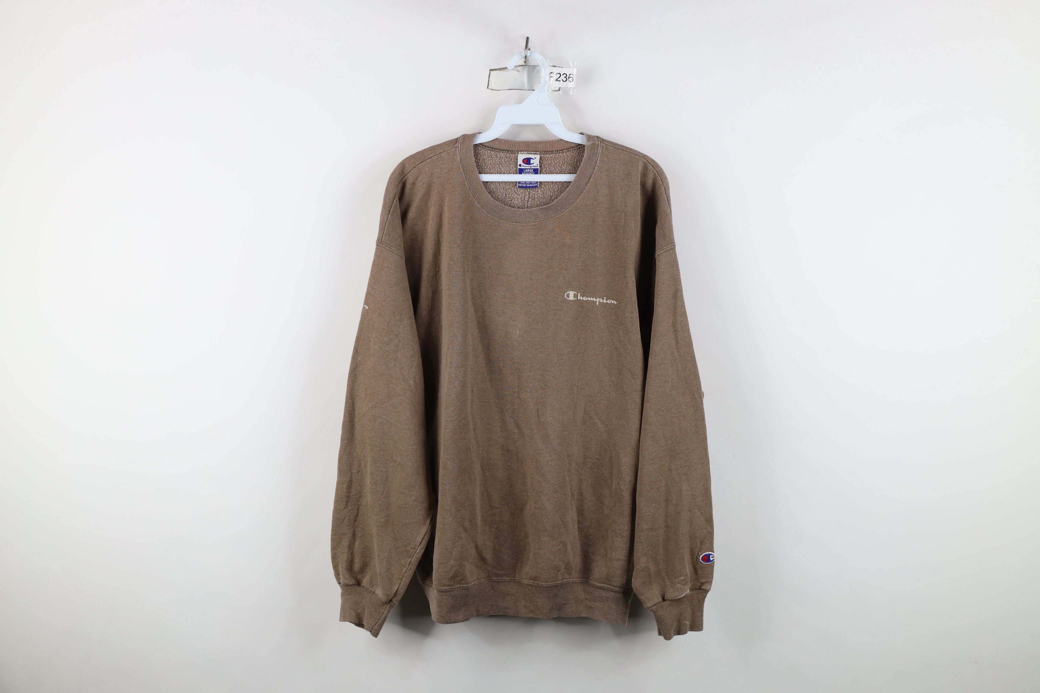 Champion Vintage 90s Champion Spell Out Crewneck Sweatshirt Brown Size US L / EU 52-54 / 3 - 1 Thumbnail
