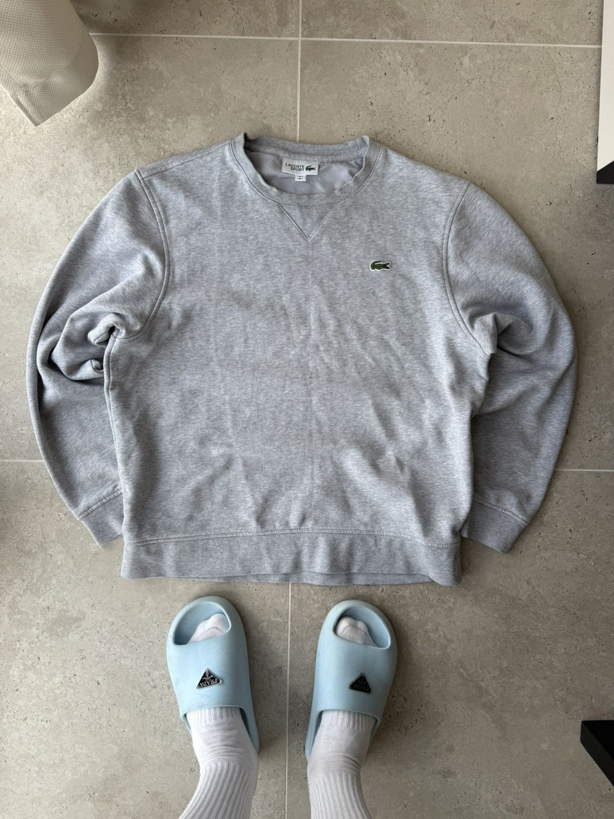 Lacoste Lacoste Sport Logo Sweater – Grey Size US L / EU 52-54 / 3 - 1 Thumbnail