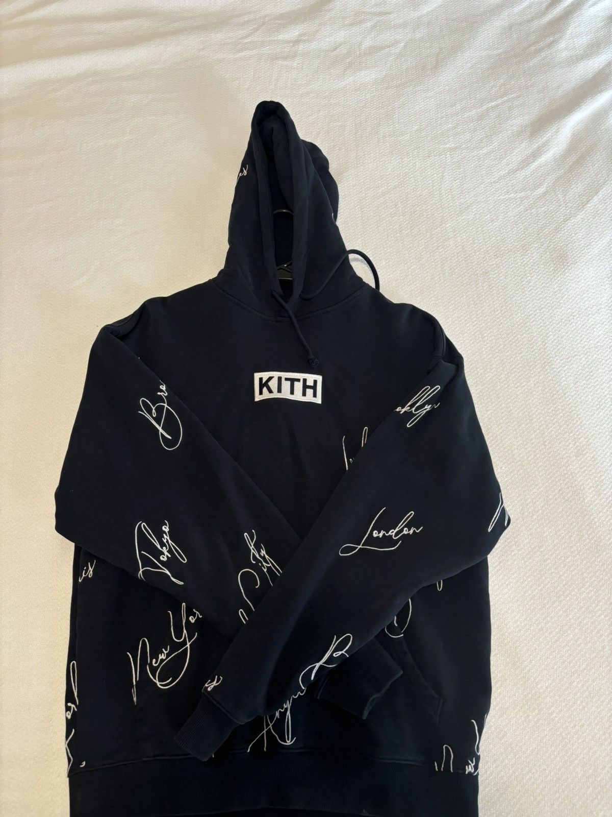 Kith Kith City Script Box Logo Hoodie Grailed