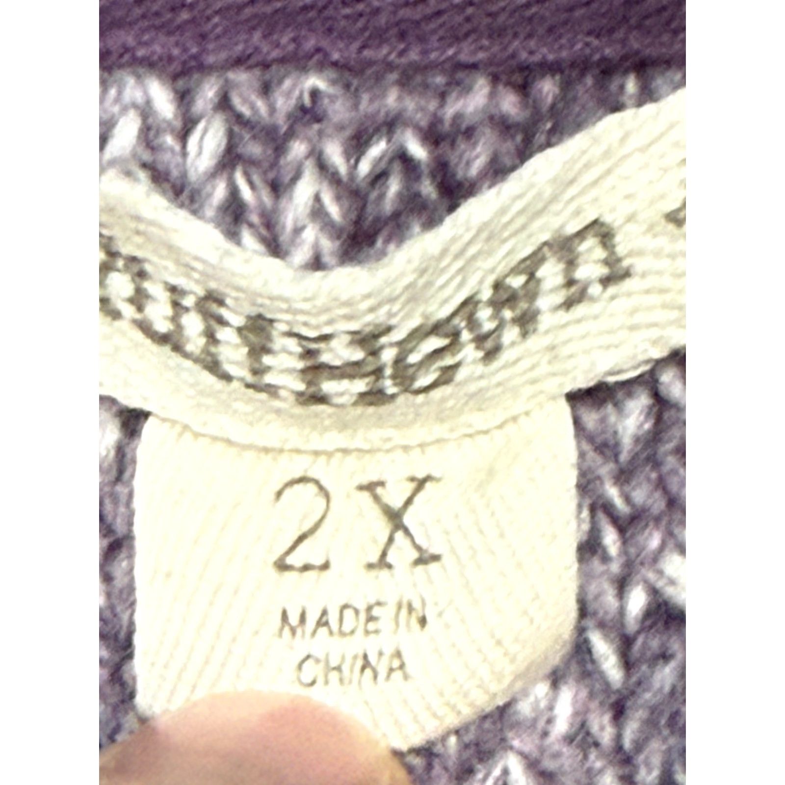 Vintage Ruff Hewn Sweater Womens Plus 2X Purple Turtleneck Pullover Cable-Knit Shirt? Size XXL / US 16-18 / IT 52-54 - 6 Thumbnail