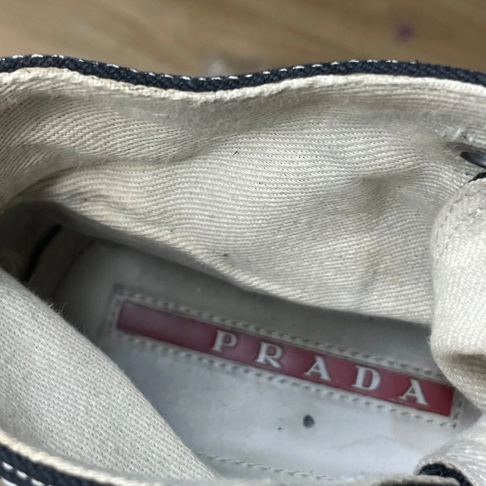 Prada vintage Prada Stratus High top Sneakers canvas SHOES BLACK Size US 6 / IT 36 - 13 Thumbnail