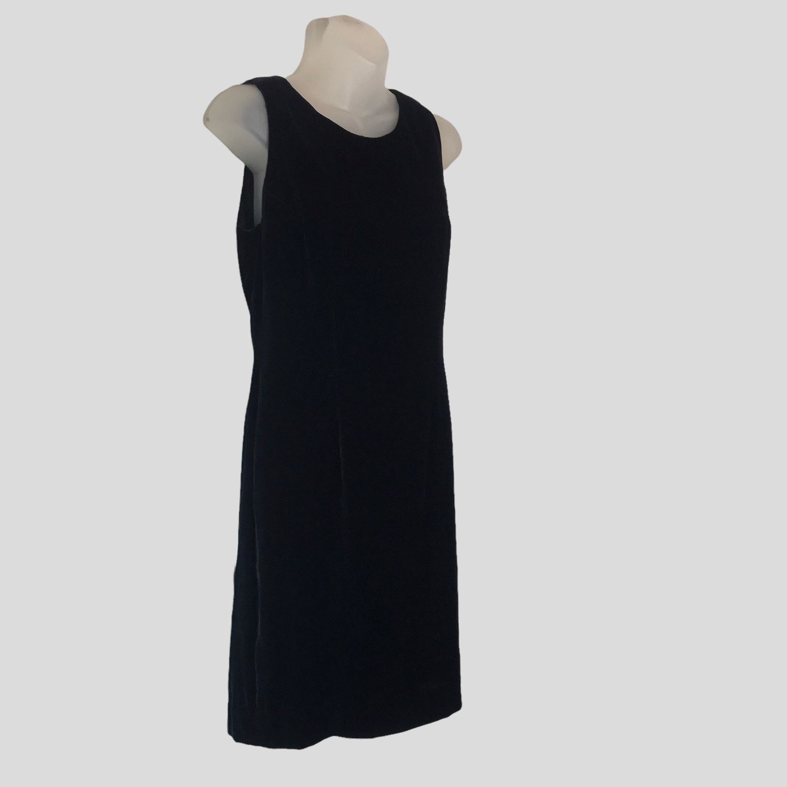 Vintage VTG Theomiles black velvet silk blend cocktail dress Size M / US 6-8 / IT 42-44 - 4 Thumbnail