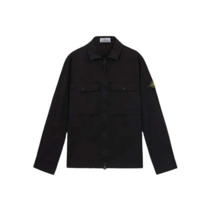 Stone Island Stone Island Black Logo Zip Jacket Size US L / EU 52-54 / 3 - 1 Thumbnail