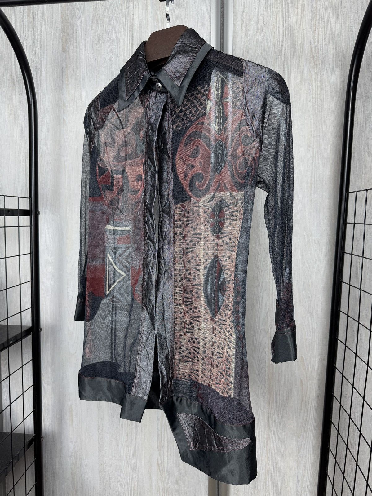 Other Legatte Jeans Italian Designer Full Mesh Long Sleeved Blouse Size L / US 10 / IT 46 - 5 Thumbnail