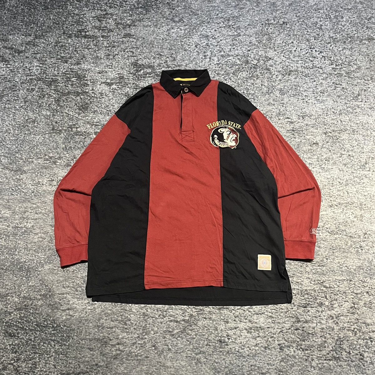 Mirage Vintage 90s Florida State Seminoles Mirage Longsleeve Polo Size US XL / EU 56 / 4 - 1 Thumbnail