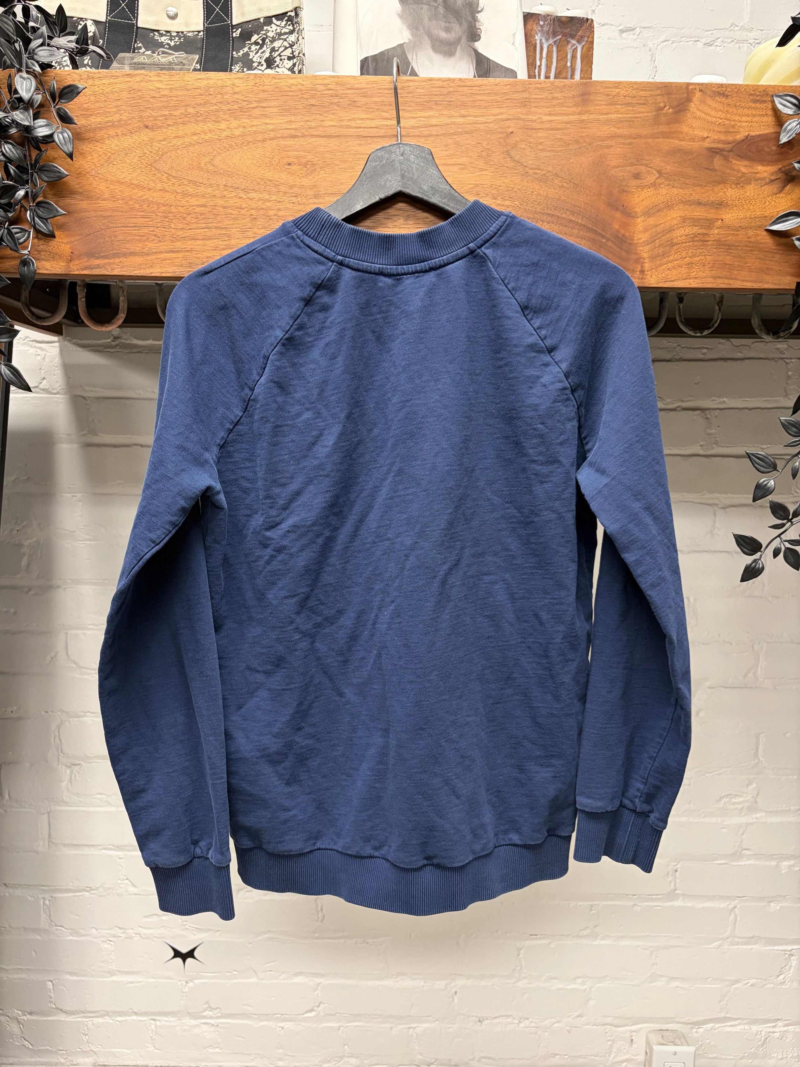 Balmain Balmain Silver/Navy Cotton Logo Crewneck Sweatshirt Size US S / EU 44-46 / 1 - 4 Thumbnail