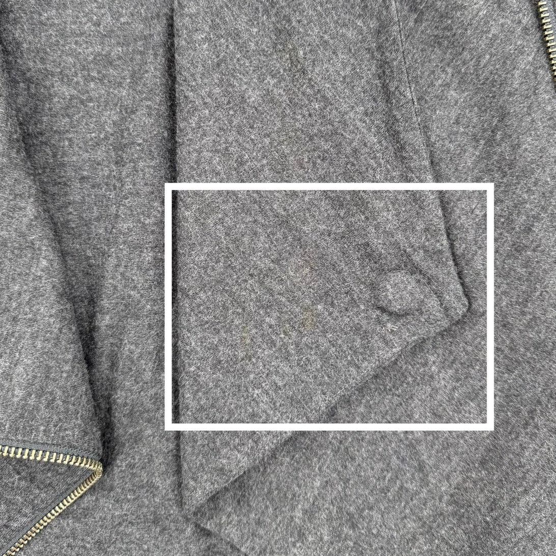 Helmut Lang Helmut Lang Sonar Shawl Collar Gray Wool Moto Jacket LARGE Size L / US 10 / IT 46 - 4 Thumbnail