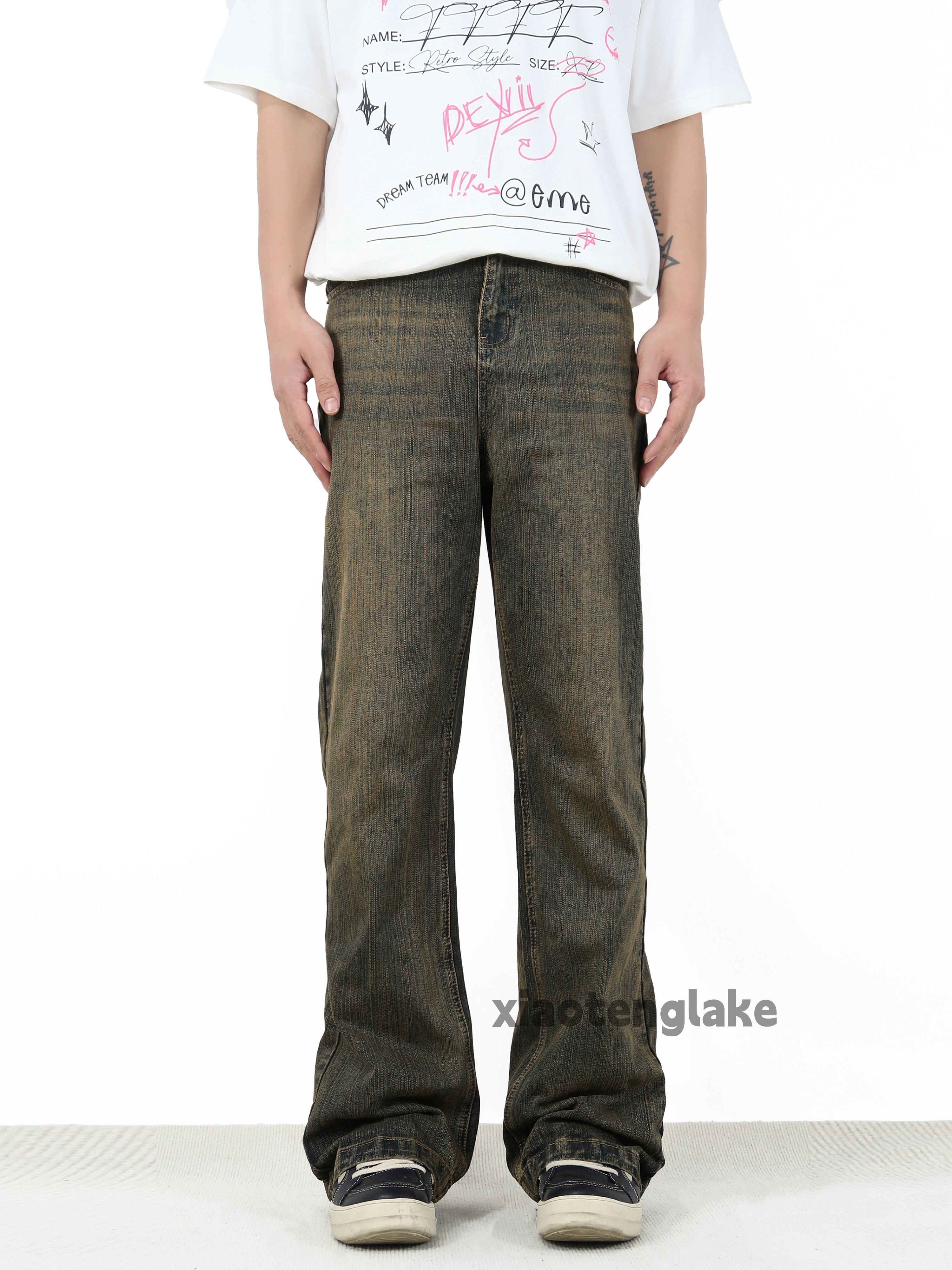 Jean × Vintage washed faded y2k skate hiphop stain yuppie jeans Size US 30 / EU 46 - 2 Thumbnail