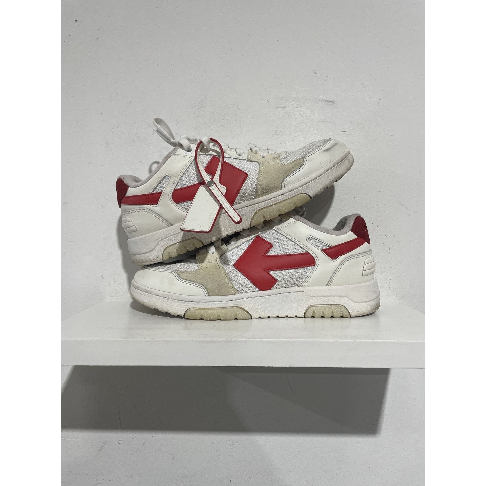 Off-White OFF-WHITE OUT OF OFFICE WHITE/RED SNEAKER SIZE 9.5 PREOWNED Size US 9 / EU 42 - 1 Thumbnail