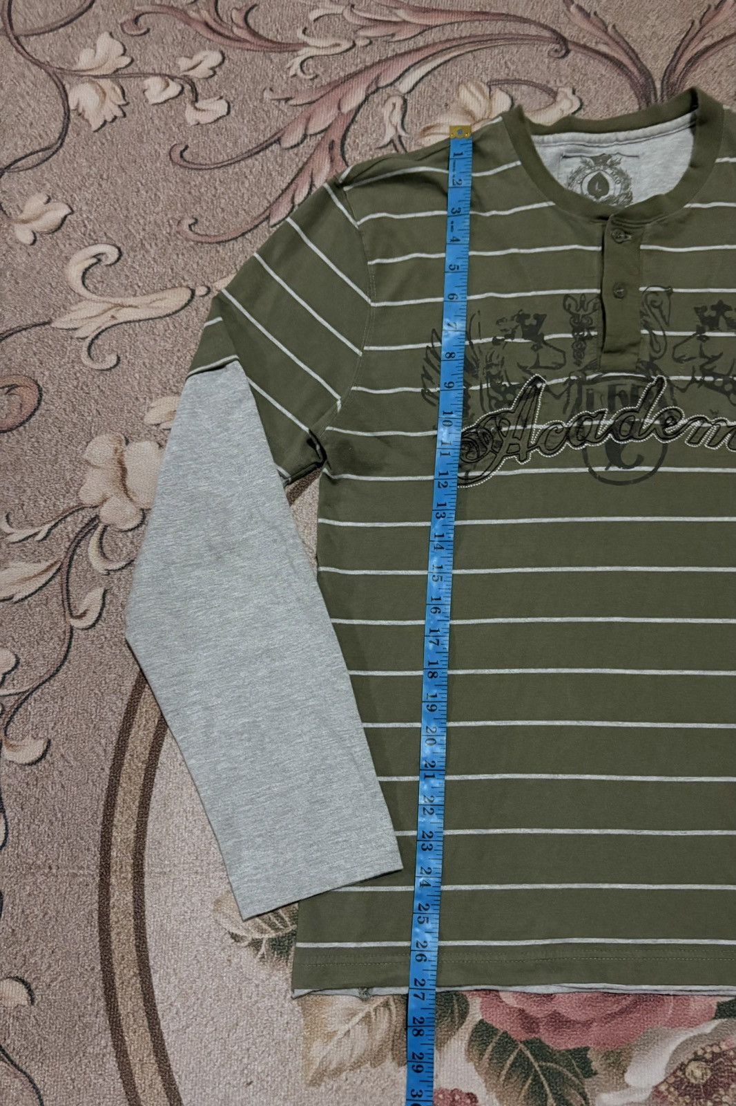 Affliction Japanese Brand OOH MOW MAO Striped Double Layer Long Sleeve Size US M / EU 48-50 / 2 - 11 Thumbnail