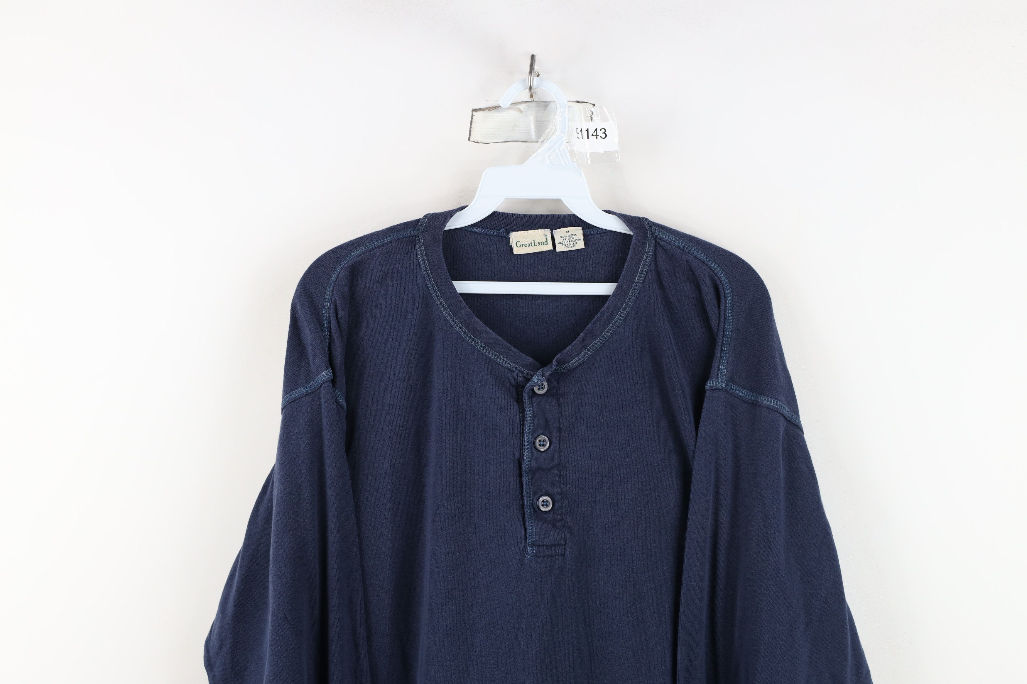 Vintage Vintage 90s Streetwear Knit Long Sleeve Henley T-Shirt Size US M / EU 48-50 / 2 - 2 Thumbnail