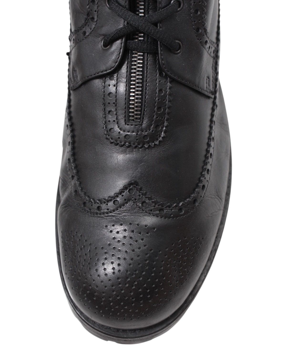 Roberto Cavalli 2000S ROBERTO CAVALLI MILITARY BROGUE ZIP BOOTS Size US 12 / EU 45 - 6 Thumbnail